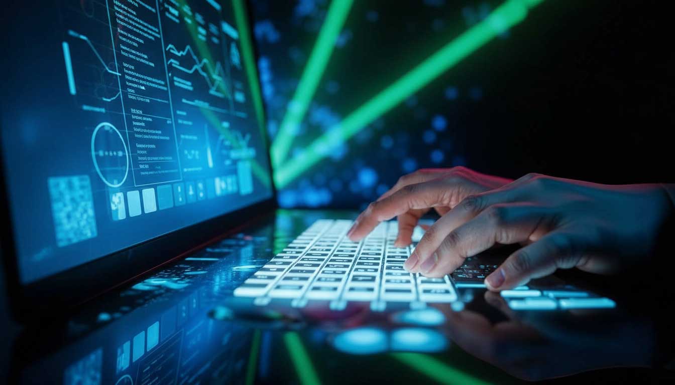 person working with a computer