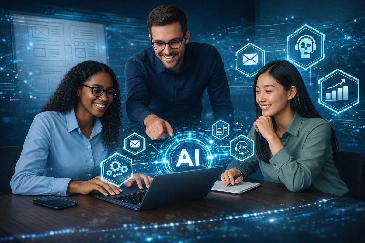 people in an office environment